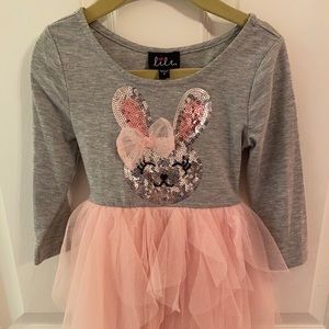 Sequin bunny dress, Sz4